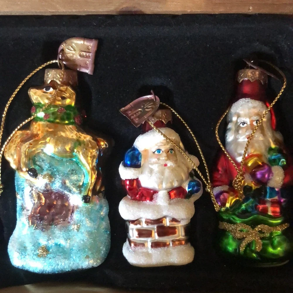 2004 Thomas Pacconi Classic The Night Before Christmas Set of 6 Glass Ornaments